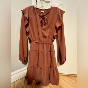 Aritzia Wilfred Flowy Tiered Mini Dress